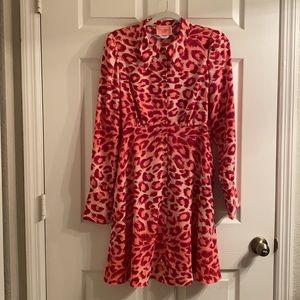 kate spade pink panthera shirtdress